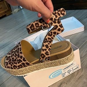 Cheetah print sandals